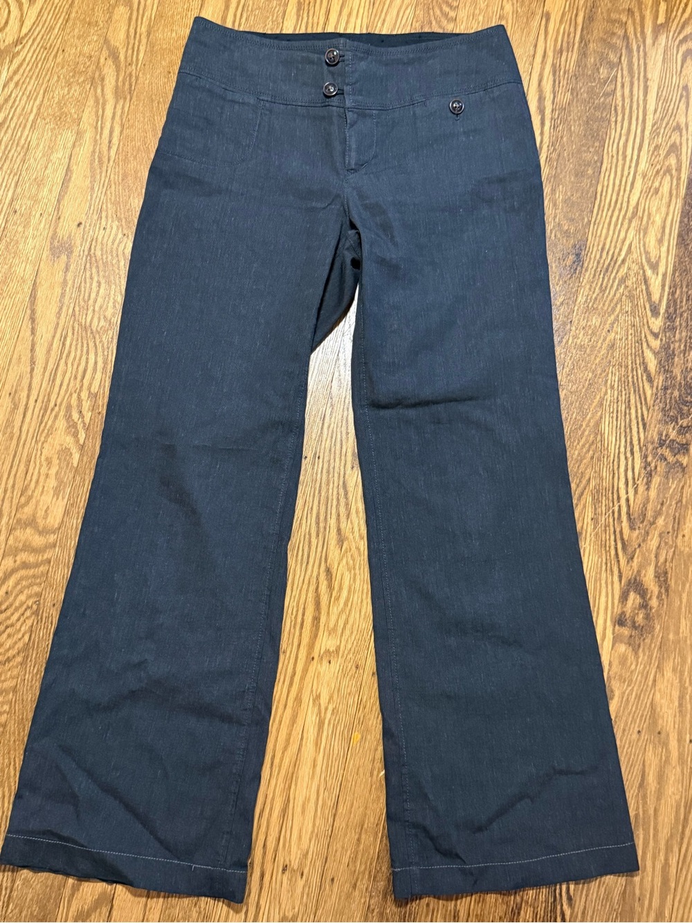 BOSS Dark Grey Straight Leg Trousers Pants Size 6 U